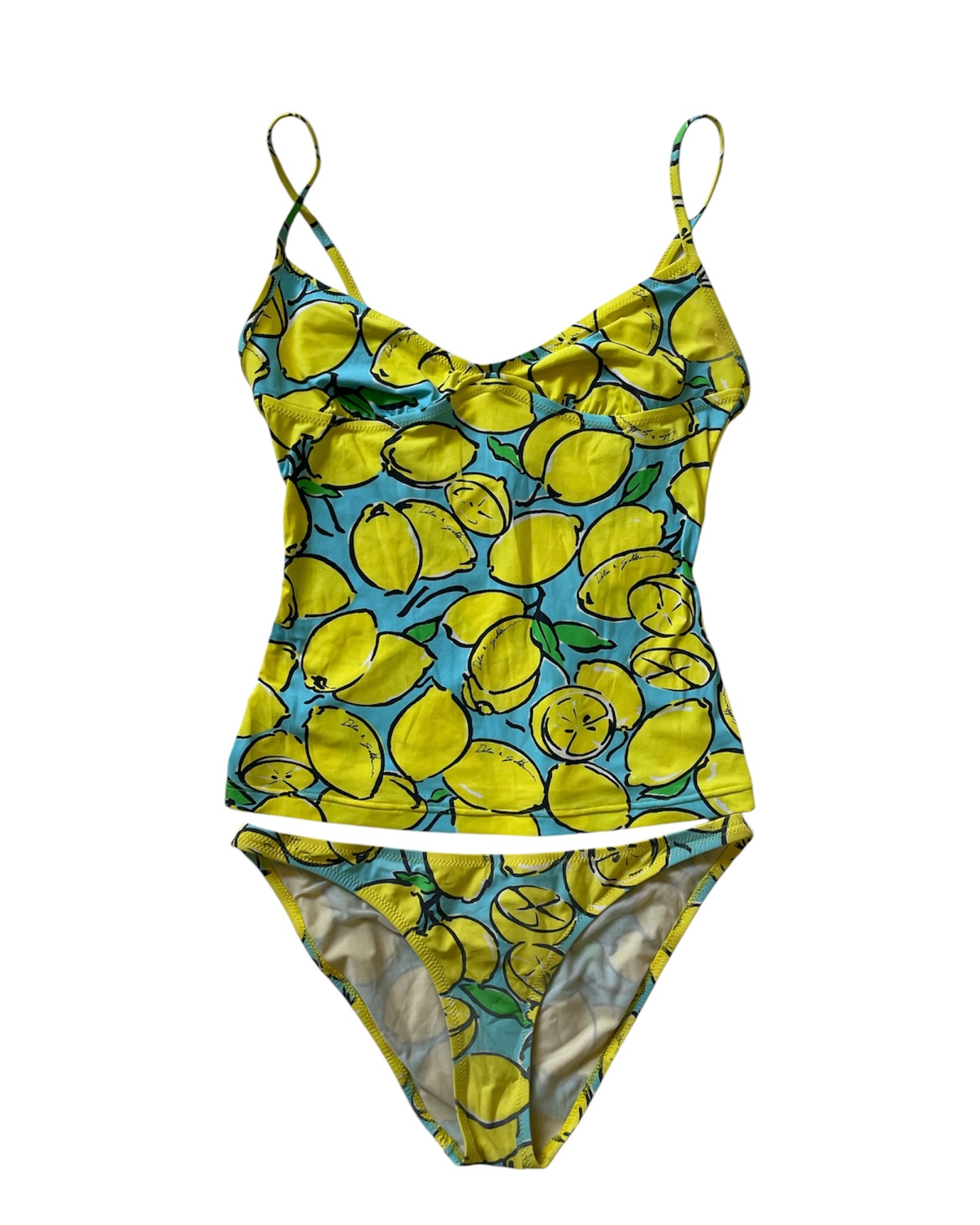 Dolce and Gabbana Lemon Print Tankini (S)