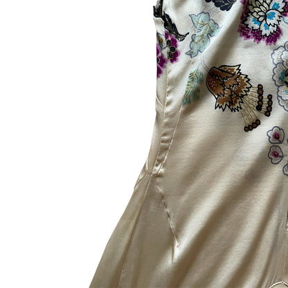 Roberto Cavalli ss 2003 Silk Cheongsam Dress (s)