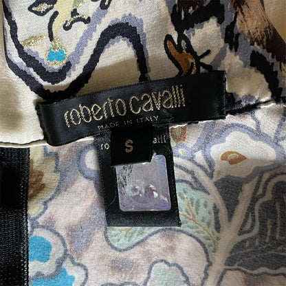 Roberto Cavalli ss 2003 Silk Cheongsam Dress (s)