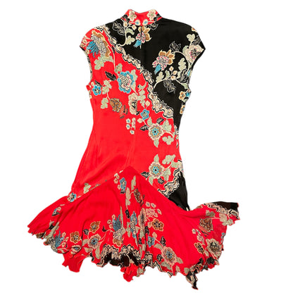 Roberto Cavalli ss 2003 Silk Cheongsam Dress (m)