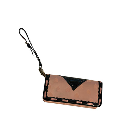 Dior D-Trick Satin/Patent Heart Print clutch circa 2004