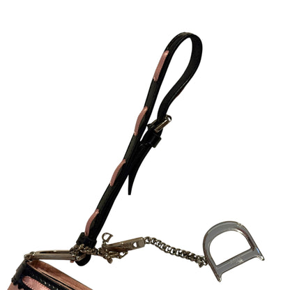 Dior D-Trick Satin/Patent Heart Print clutch circa 2004
