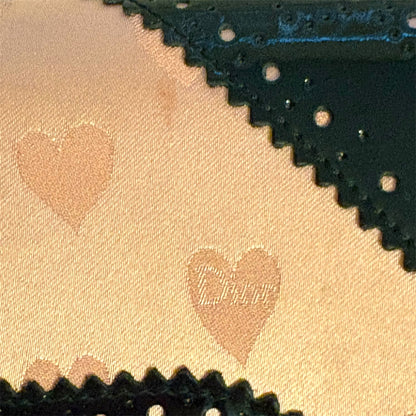 Dior D-Trick Satin/Patent Heart Print clutch circa 2004