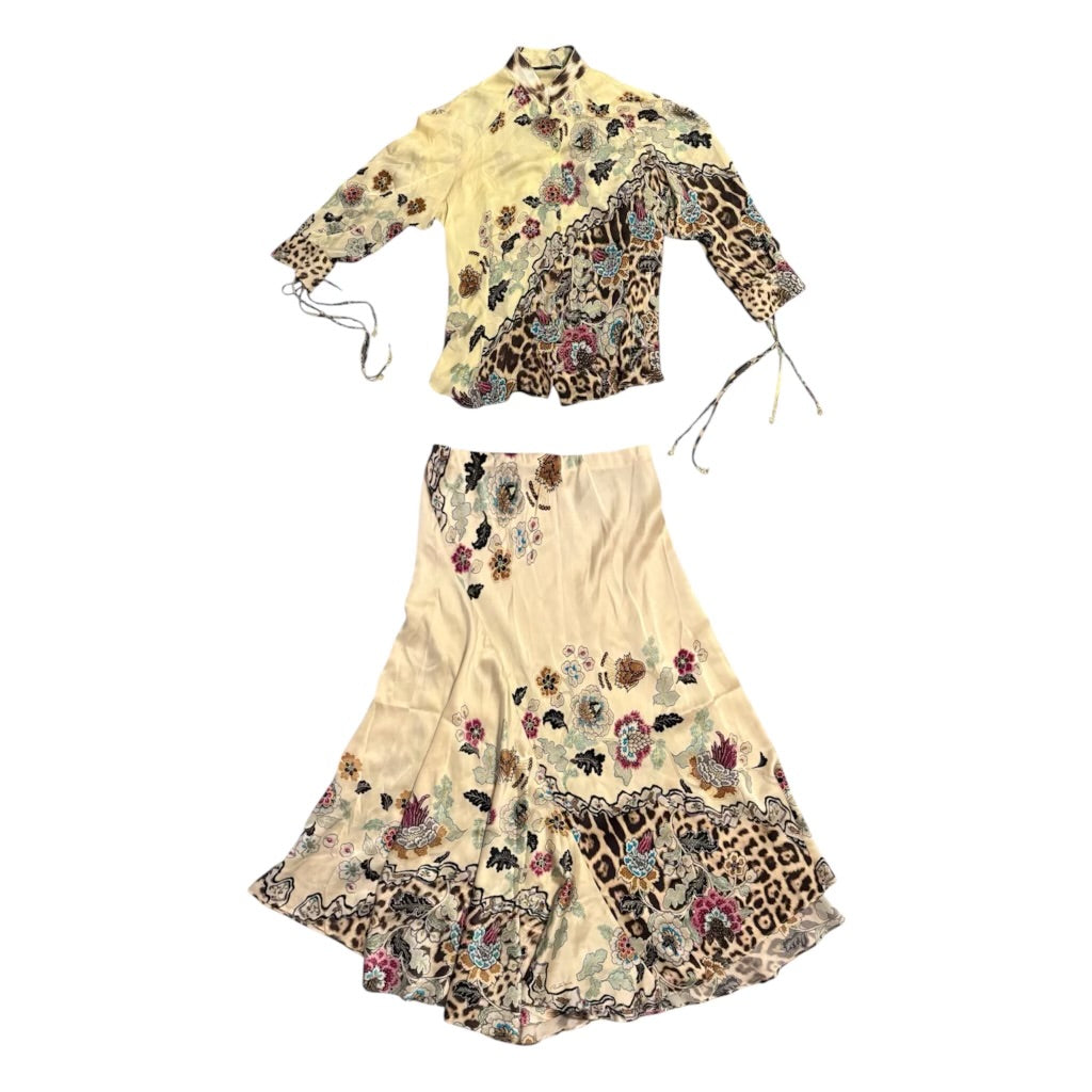 Roberto Cavalli ss 2003 skirt set (M)