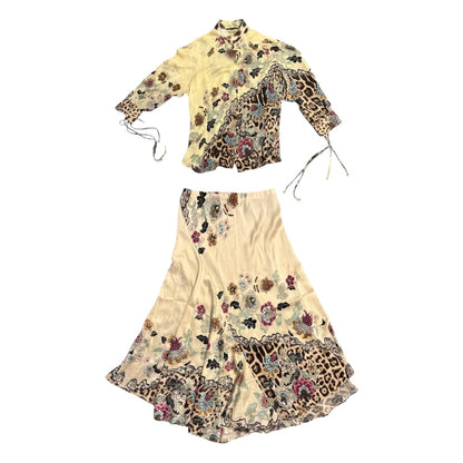 Roberto Cavalli ss 2003 skirt set (M)